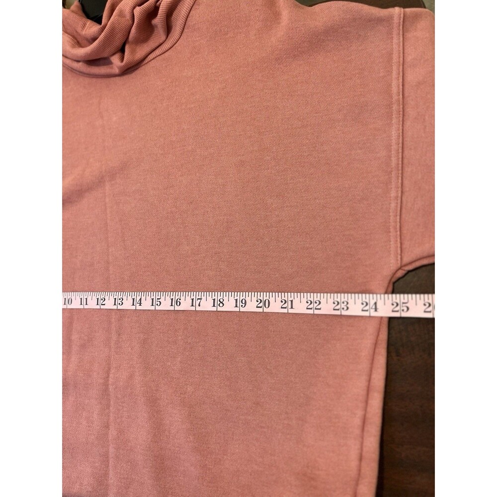 Aerie Cowl Neck Sweatshirt Women’s M Pink Oversized Raw Hem Long Sleeve - Picture 4 of 9